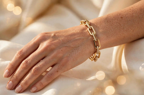 Chunky Paperclip Bracelet lifestyle