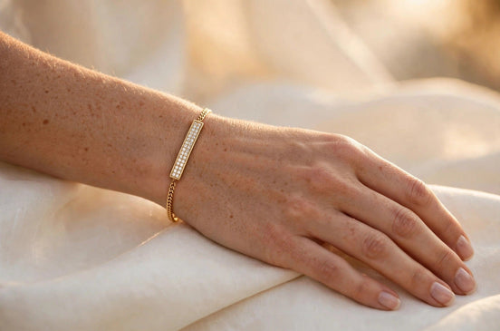 Diamond Bar Chain Bracelet lifestyle