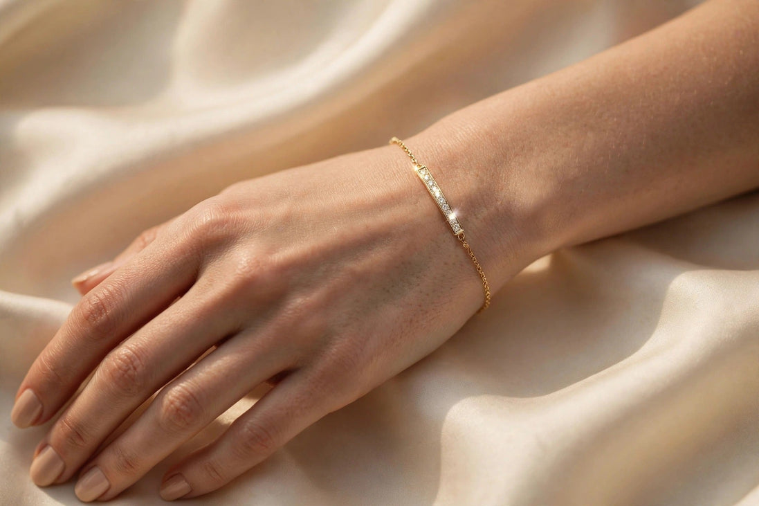 Diamond Bar Chain Bracelet lifestyle