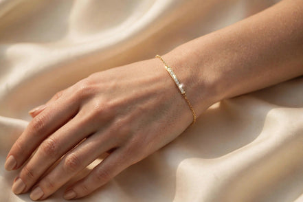 Diamond Bar Chain Bracelet lifestyle