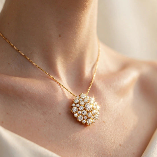 Diamond Cluster Pendant lifestyle