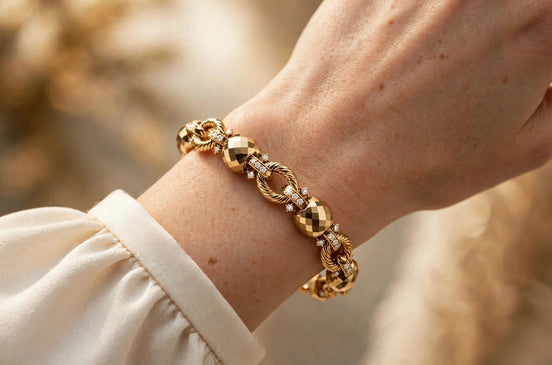 Diamond-Cut Rope Bracelet lifestyle