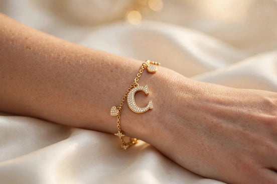 Diamond Initial Charm lifestyle