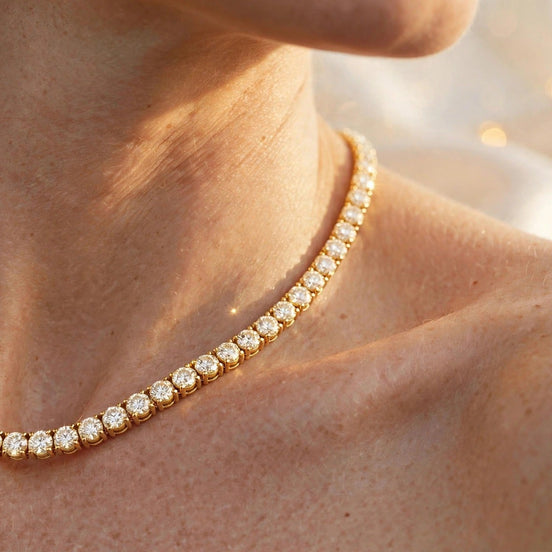 Diamond Tennis Necklace lifestyle