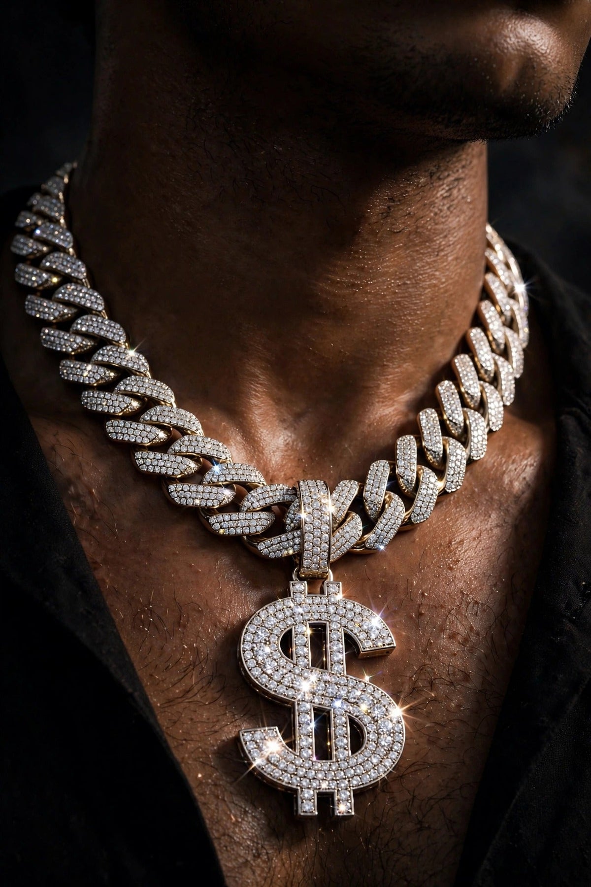 Diamond Dollar Sign Pendant lifestyle