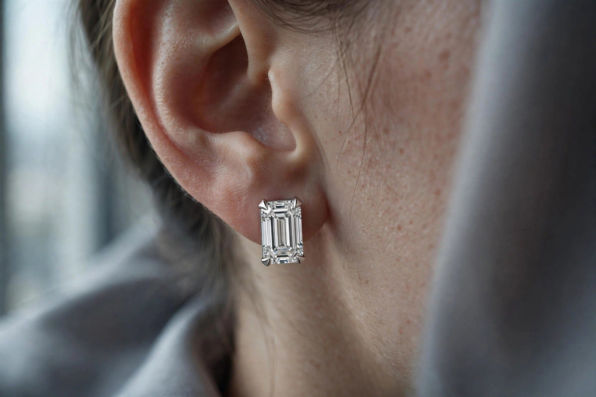 Baguette Diamond Studs lifestyle