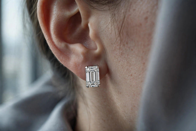 Baguette Diamond Studs lifestyle