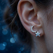 Celestial Moon and Star Studs lifestyle