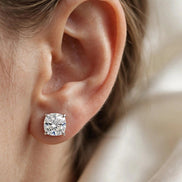 Cushion-Cut Diamond Studs lifestyle