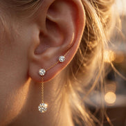 Diamond Threader Earrings lifestyle
