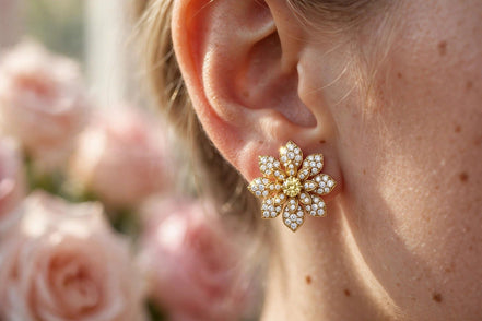 Floral Cluster Studs lifestyle