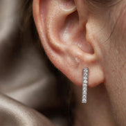 Linear Bar Diamond Studs lifestyle