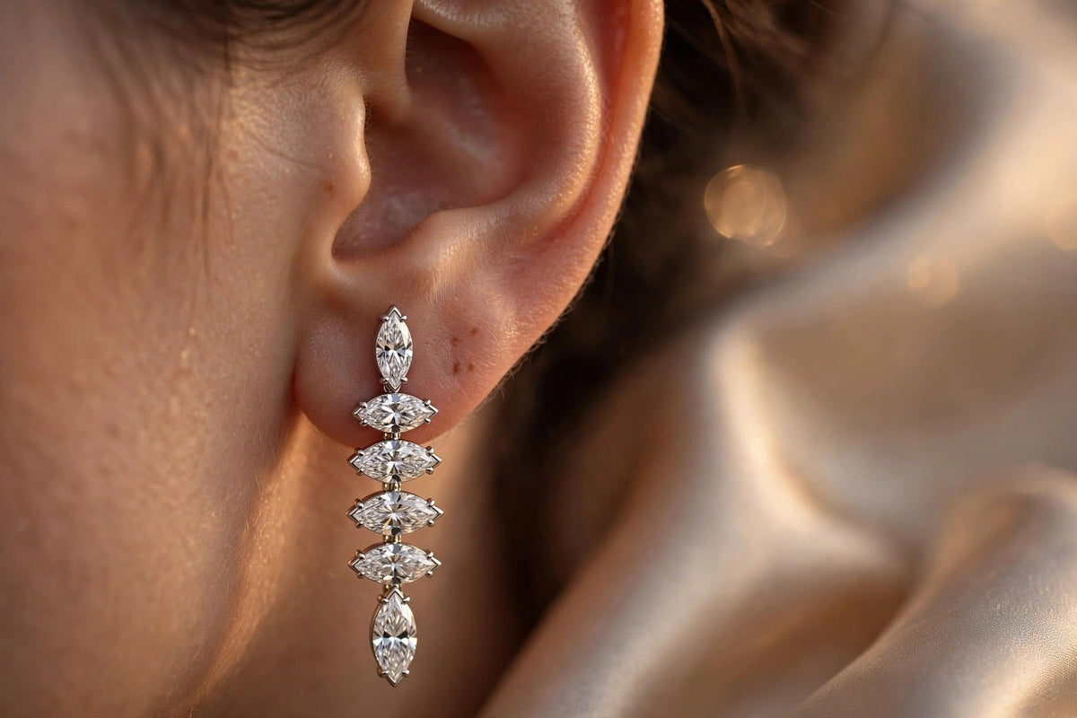 Marquise Diamond Studs lifestyle