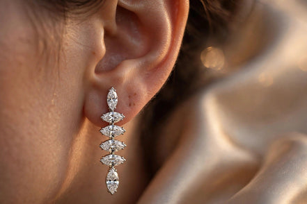 Marquise Diamond Studs lifestyle