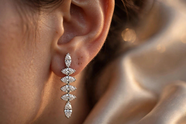 Marquise Diamond Studs lifestyle