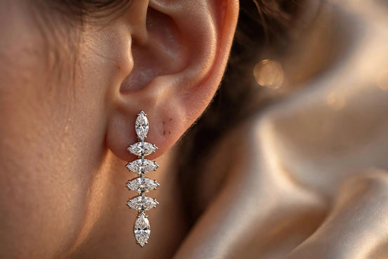 Marquise Diamond Studs lifestyle
