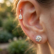 Mismatched Diamond Stud Set lifestyle