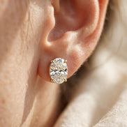 Oval Diamond Studs lifestyle