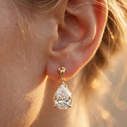 Pear Diamond Studs lifestyle