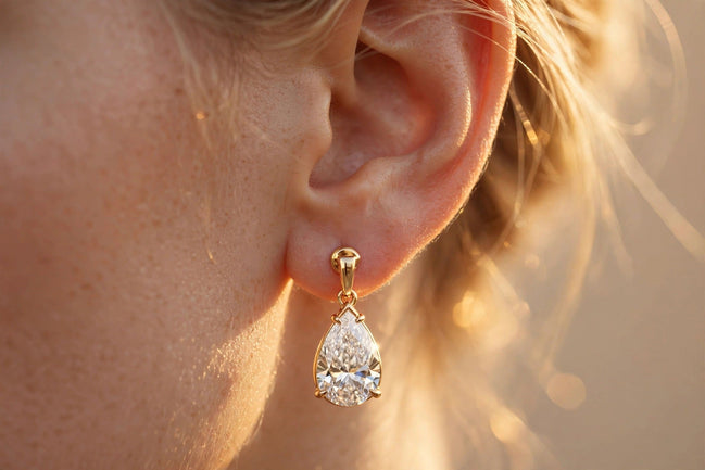 Pear Diamond Studs lifestyle