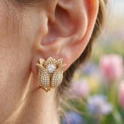 Tulip Diamond Studs lifestyle