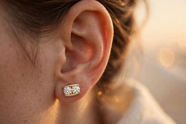 Two-Stone Diamond Studs lifestyle