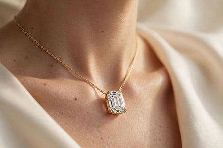 Emerald-Cut Solitaire Pendant lifestyle