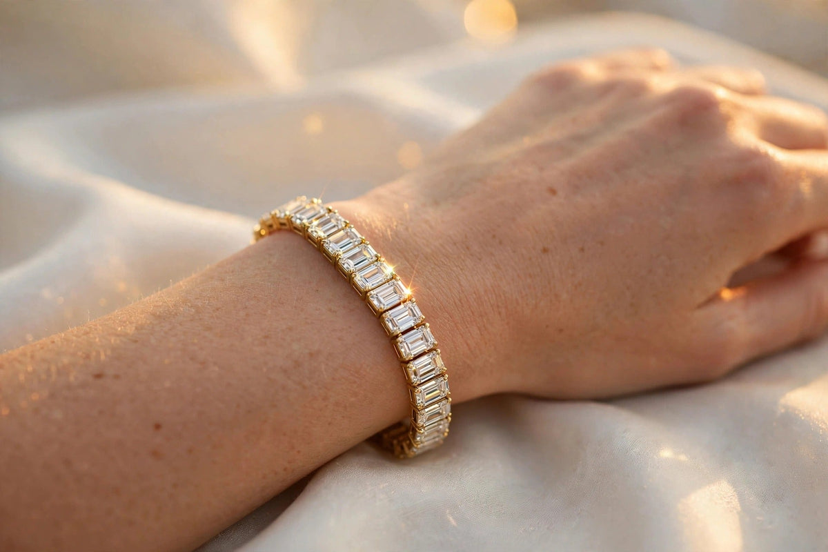 Emerald-Cut Tennis Bracelet lifestyle