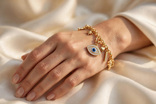 Evil Eye Diamond Charm lifestyle
