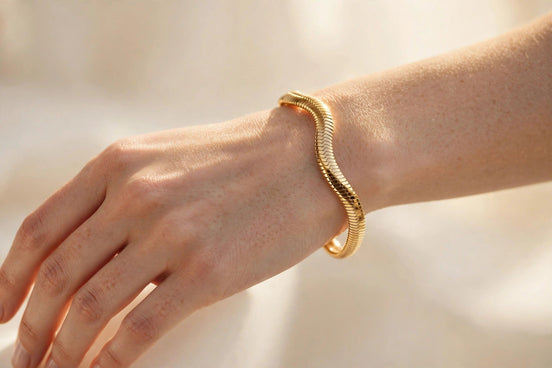 Gold Snake Chain Bracelet lifestyle