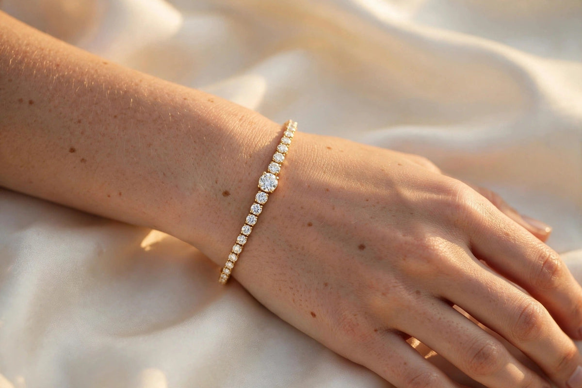 Graduated Diamond Line Bracelet lifestyle