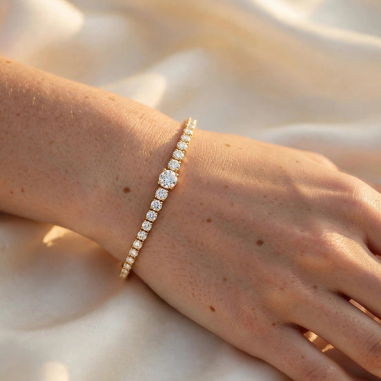 Graduated Diamond Line Bracelet lifestyle