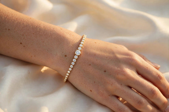 Graduated Diamond Line Bracelet lifestyle