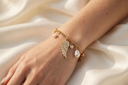 Guardian Angel Wing Charm lifestyle