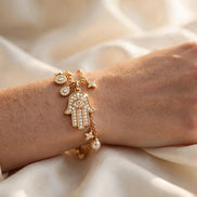 Hamsa Diamond Charm lifestyle
