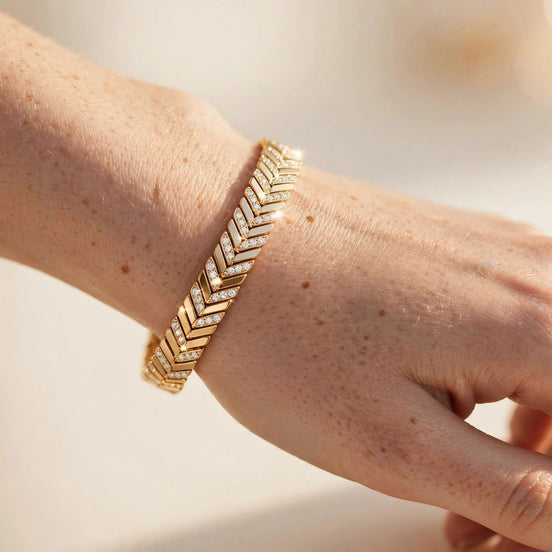 Herringbone Diamond Bracelet lifestyle