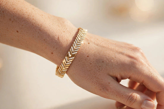 Herringbone Diamond Bracelet lifestyle