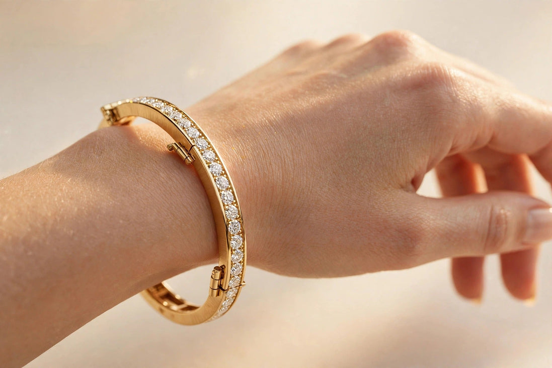 Hinged Diamond Bangle lifestyle