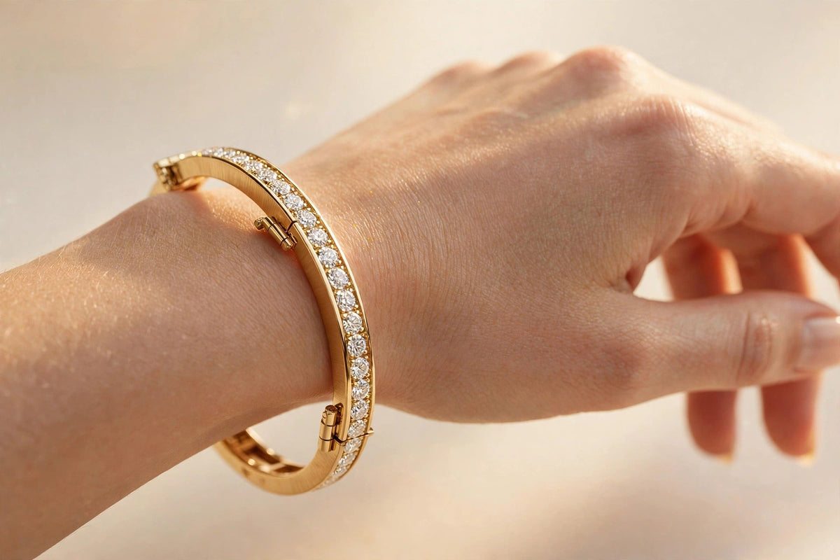 Hinged Diamond Bangle lifestyle