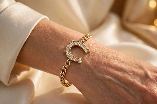 Horseshoe Diamond Bracelet lifestyle