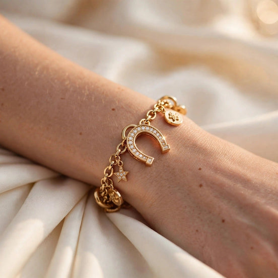 Horseshoe Diamond Charm lifestyle