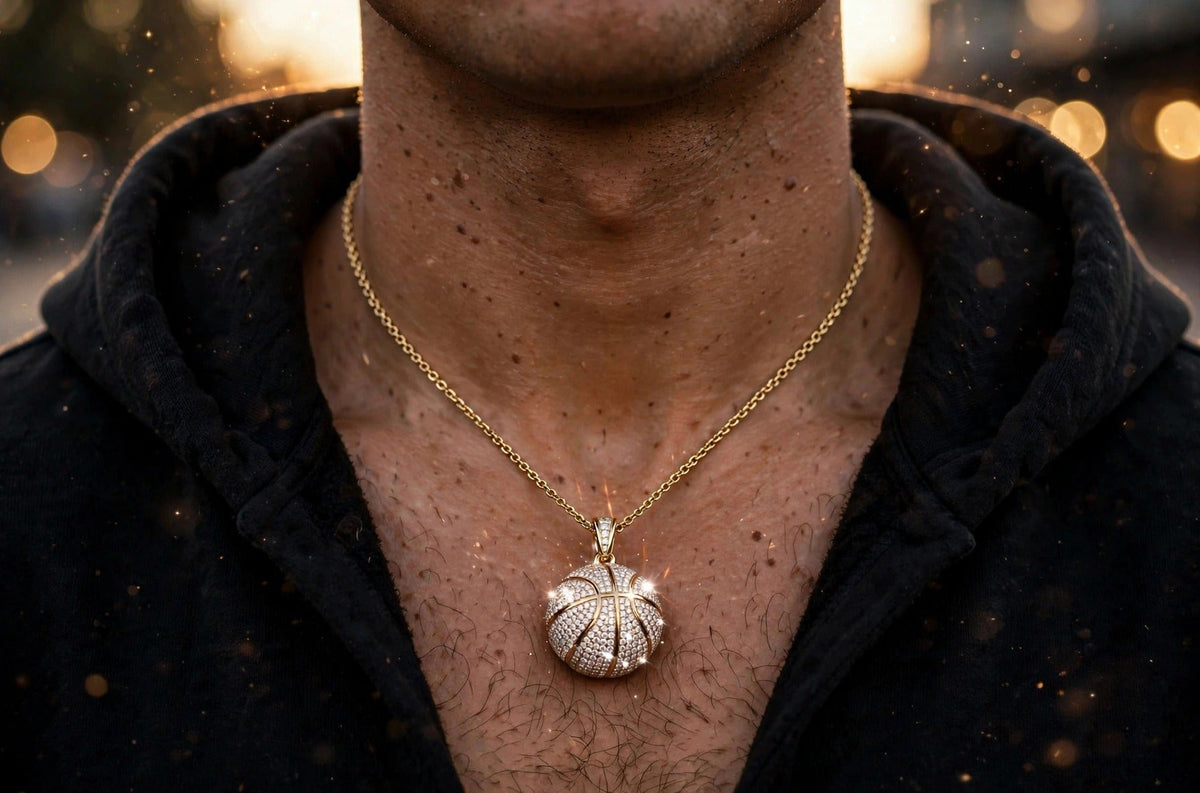 Iced Basketball Pendant lifestyle