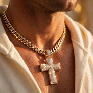 Iced Cross Pendant XL lifestyle