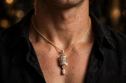 Iced Microphone Pendant lifestyle