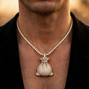 Iced Money Bag Pendant lifestyle