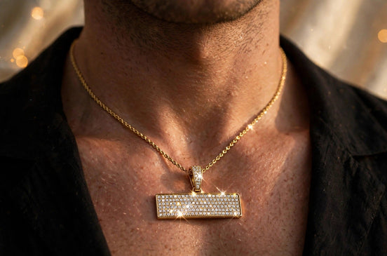 Iced Nameplate Pendant lifestyle