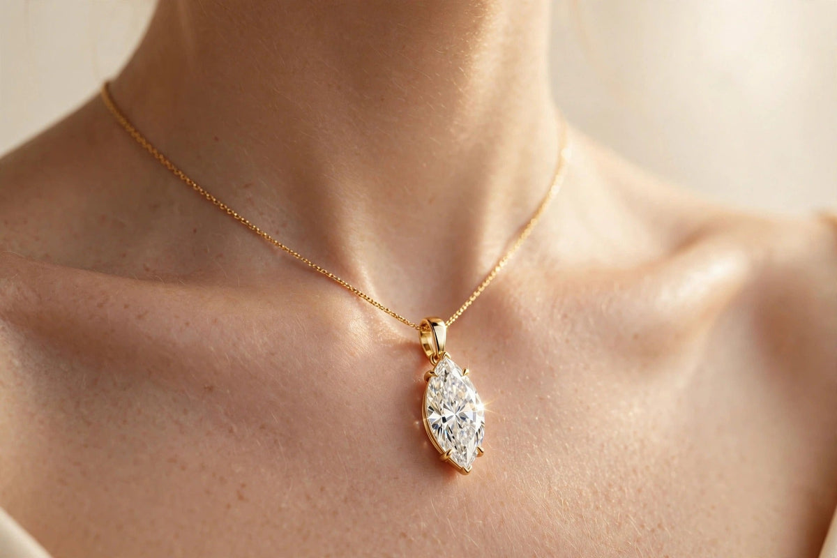 Marquise Solitaire Pendant lifestyle