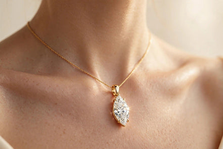 Marquise Solitaire Pendant lifestyle