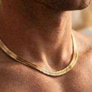 Men's Herringbone Chain lifestyle