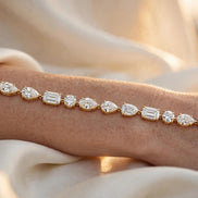 Mixed-Cut Diamond Line Bracelet lifestyle